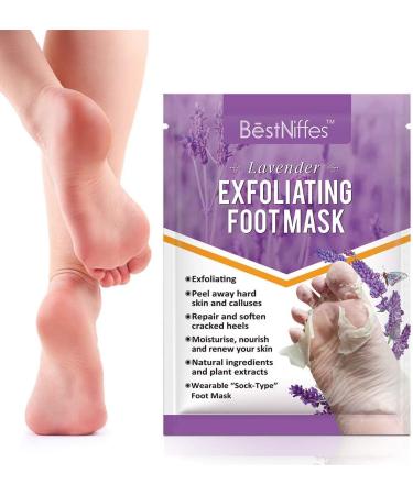 YUNY Foot Peel Mask - 3 Pairs - Exfoliator Peel Off Calluses Dead Skin Callus Remover 100% Natural Ingredients - Get Baby Soft Foot with No Hurt - for Women & Men (Lavender) Multicolor - Buy Online on GoSupps.com