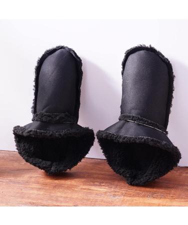 Pulunto Winter Fur Insoles for Crocs Clogs - Removable Furry Liners for Warmth and Comfort | Size 37-38, Black - Buy Online on GoSupps.com