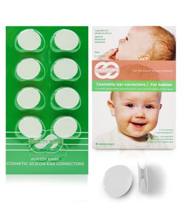 PrettyEars Cosmetic Ear Correctors for Babies (4 Pairs)  Behind Ear Adhesive Tape for Newborn Toddlers Children  Transparent Medical Grade Silicone Ear Tape for Baby Prominent Protruding Ears - Buy Online on GoSupps.com