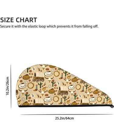 Wild West Cowboy Hair Towel Wrap - Quick Drying Turban for Effortless Hair Care - Buy Online on GoSupps.com