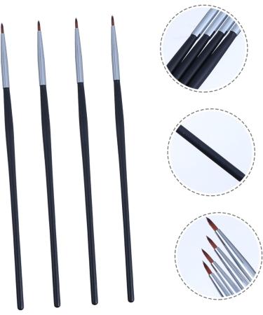 Didiseaon Thin Eyeliner Brush 4pcs Fine Eyeliner Brush Eyeliner Pencil Eyeshadow Applicator Cosmetic Brush Make up Eyebrow Line - Buy Online on GoSupps.com