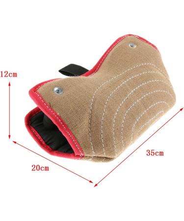 Easnea 2 Handle Targeting Jute Bite Wedge Tug Toy Dogs Bite Sleeve Arm Protection for Dogs Work Dog Puppy Training Playing - Buy Online on GoSupps.com