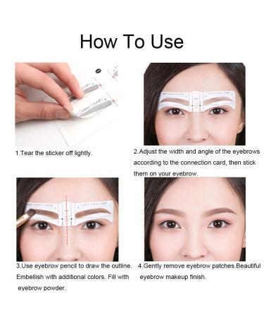 EBANKU 96Pcs Eyebrow Stencil Kit | 48 Pairs Shape Stickers & Grooming Templates - Buy Online on GoSupps.com