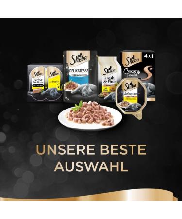Sheba Sauce Lover - Premium Cat Food Variety Pack (32 x 85g) | Salmon Tuna Chicken & Duck - MSC Certified - Buy Online on GoSupps.com
