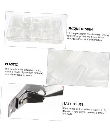 minkissy 2 Boxes Nail Art Box Nail Kits Fingernail File Clear Stiletto Nails Nail File Buffer Artificial False Nails Manicure Kit Manicure Accessories Fake Nail Stickers Plastic Boxed - Buy Online on GoSupps.com