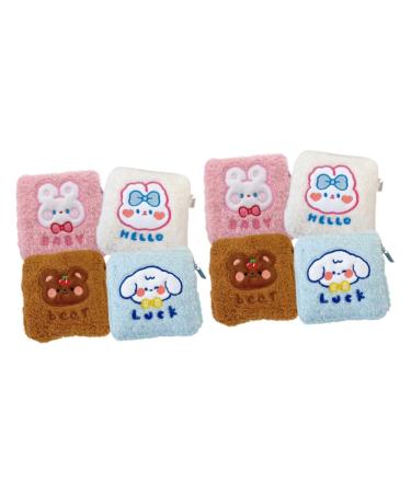 Gleavi 8 pc storage bags for women's bandages Sweet handbag bags for women's bandages makeup bag cosmetic bag portable period pocket binding bags for the period washable tampon