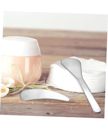 SEWOART 2pcs Reusable Spatula Cosmetic Spatula Korean Makeup Spatula Eye Cream Spoon Metal Makeup Spatula Skin Scraper for Lip Bracket Stainless Steel Mini - Buy Online on GoSupps.com