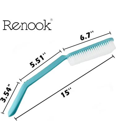 RENOOK Back Scratcher and Shower Brush - Large Curved Handle Scrubber for Adults, Men, Women, Kids - Dry Wet Brushing Backscratchers - Buy Online on GoSupps.com