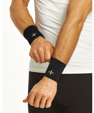 Tommie Copper Men's Recovery Affinity Wrist Sleeve Black Medium