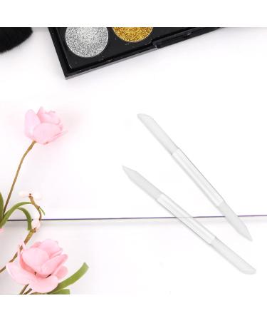 Sibba Glass Cuticle Pusher & Nail File Set - Professional Manicure Tools for Precision Cuticle Care and Gel Polish Removal - 2pcs Transparent Set - Buy Online on GoSupps.com