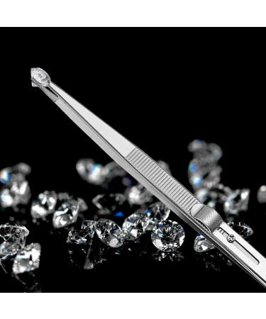 Stainless Steel Precision Tweezers 6.4 Inch Anti Static Tweezers Straight/Curved Tweezers with Sliding Lock Design Stainless Steel Tweezers for Electronics Laboratory Work and Jewelry Making - Buy Online on GoSupps.com