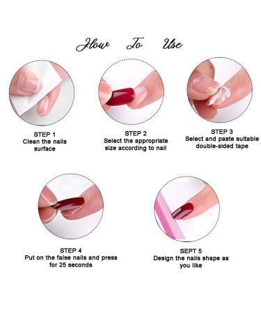 Funyrich Coffin Press on Nails - Black Long Full Cover Fake Nails | Glossy Ombre Gradient Design | Artificial False Nail for Women and Girls (24Pcs) - Buy Online on GoSupps.com