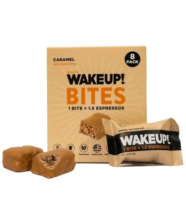 WAKE UP! Caffeinated Caramel Protein Bars - Gluten Free Vegetarian 350mg Caffeine - 8 Pack for Focus & Clarity - Kosher Ingredients - Buy Online on GoSupps.com