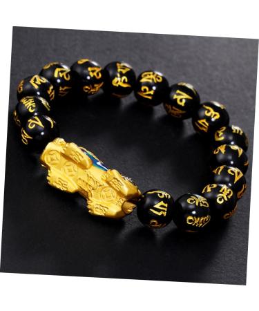 CALLARON 2pcs Bracelet Buddha Bracelets Blue Bracelet Dragon Bracelet Pi Yao Bracelet Feng Shui Bracelet Pulseras De Proteccion y Buena Suerte Men's Gifts Charm Amulet Alloy Male 21x3CMx4pcs As Shownx4pcs - Buy Online on GoSupps.com
