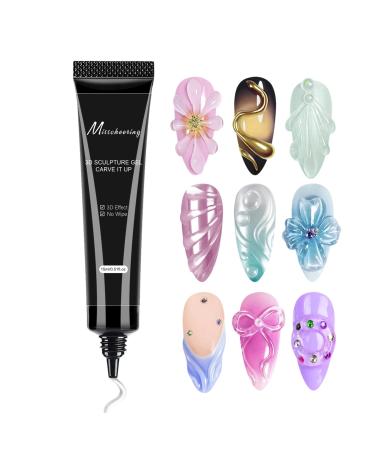 3D Nail Gel - Nail Art Glue | Non-Stick 3D Sculpting Gel | Formal Phase Common House | Daily Harvest Holidays | Artistic Design Material