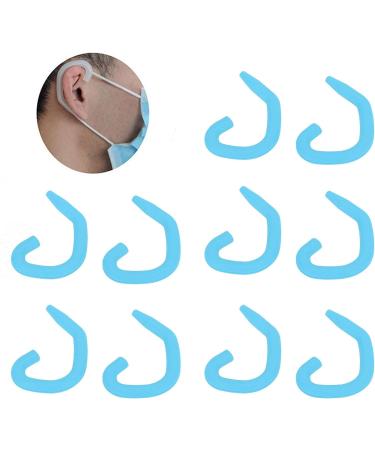 10 Pieces Reusable Childrens Face Shield Ear Hook Flexible and Comfortable Silicone Ear Protector Hook (Light Blue) - Buy Online on GoSupps.com