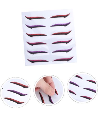 Amosfun 12 Pairs Glitter Eyeliner Cat Eyeliner Sticker Makeup Eyeliner Instant Eyeliner Stickers Purple Stickers Sticky Eyelid Sticker Eyeliner Tape Strips Self- Natural Woman Cosmetic - Buy Online on GoSupps.com