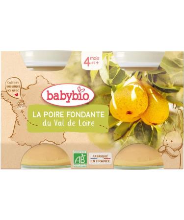 BABYBIO - Small Xenia Pear Pots from the Loire Valley - 2x130g - Organic - Pack of 6 - Buy Online on GoSupps.com
