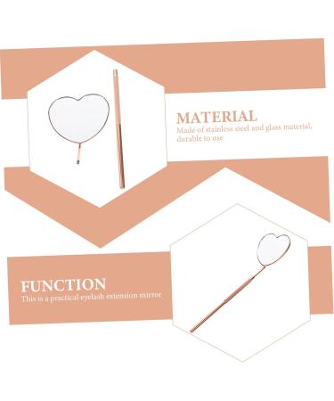 Eyelash Inspection Mirror - Heart Shape Eyelash Mirror for Extensions | Salon Makeup Magnifier (18.7x5.6x0.8cm) - Perfect for Lash Techs - Buy Online on GoSupps.com