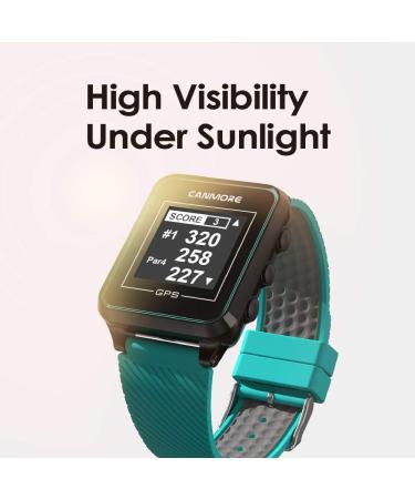 Canmore Golf Watch TW353 - 41 000+ Pre-Loaded Golf Courses High LCD Display Turquoise & Cleaning Cloth | International Shipping Available - Buy Online on GoSupps.com
