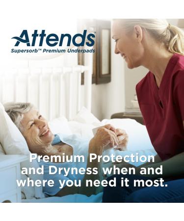 Attends Supersorb Advanced Premium Underpads - Adult Incontinence Care 30x36 - 5 Count (Pack of 12) - Buy Online on GoSupps.com
