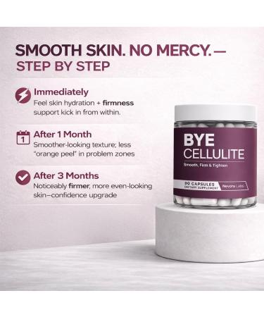 Bye Cellulite Remover for Legs & Body - Anti Cellulite Capsules with Hydrolyzed Collagen - Skin Smoothing Cellulite Treatment Supplement - Support Smooth Skin & Reduce Cellulite - 90 Count - Buy Online on GoSupps.com