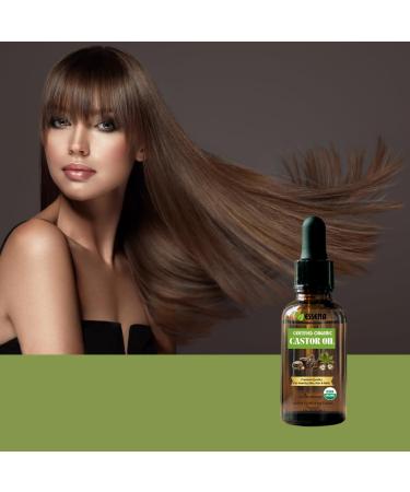 USDA Organic Castor Oil (2oz) - 100% Pure Cold Pressed Hexane Free | Stimulate Eyelash & Hair Growth | Skin Moisturizer & Treatment Kit - Buy Online on GoSupps.com