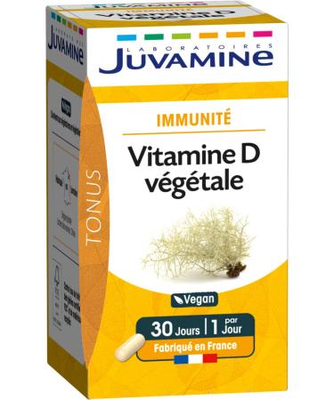 JUVAMINE - Plant Vitamin D - Immunity and Bone Capital - Vitamin D3 from Reindeer Lichen - Contributes to the Normal Functioning of the Immune System - 30 Capsules