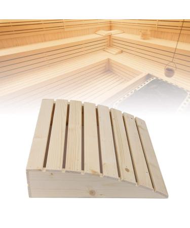 Qcwwy Sauna headrest made of wood modern sauna backrest backrest neck pillow wooden pillow headrest lumbar spine headrest relieves neck pain