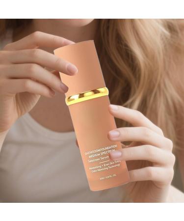 Self-Adjusting Foundation | 30ml 4 in 1 SPF 50 Tinted Foundation - Makeup For Sensitive Oily Skin Mature Types Evening Date Dance Running Hiking - Buy Online on GoSupps.com