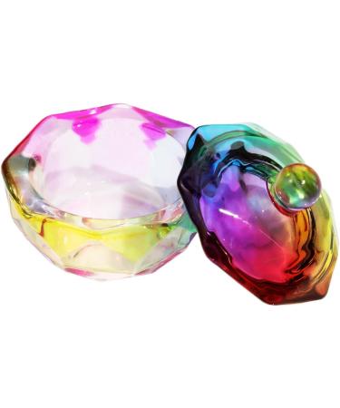 Nails Art Glass Dappen Dish Crystal Glass Dish Nails Art Dappen Dish With Lid Heart Shaped Liquids Crystal Cup B - Buy Online on GoSupps.com