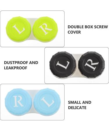 Exceart Colored Contact Lenses Case - Compact Left/Right Holder with Tools for Daily Use - Ideal for Travel & Outdoor - Buy Online on GoSupps.com