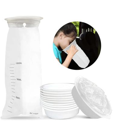 Fabater Morning Sickness Bags - Large Capacity Disposable & Leak Proof Travel Bags for Easy Vomiting Relief - Buy Online on GoSupps.com