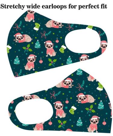 Riou 5-Piece Children's Christmas Mouth & Nose Protection - Washable Silk Neck Scarves for Girls | Breathable Dust Protection - Buy Online on GoSupps.com
