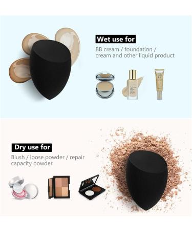 3 Pieces Small Mini Makeup Sponge Beauty Egg Beauty Powder Puff Foundation Concealer Cosmetic Professional Makeup Tool (Black) - Buy Online on GoSupps.com