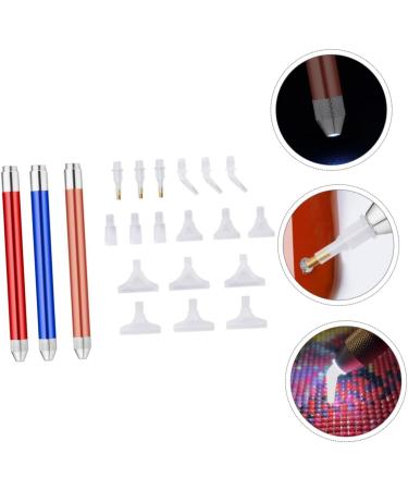 Beavorty 3Sets Nail art drill pen mosaic painting pen diamond pickup pen diamond dotting pen dotting pen head tip nail gems dotting tool nail art kit shine 5d aluminum alloy nail polish 13.6x1.3cm Assorted Color - Buy Online on GoSupps.com