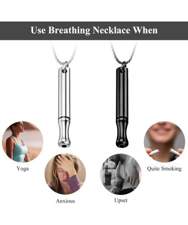 DGUSO 4PC Breathing Chain Stainless Steel Smoking Cessation Aid | Mindfulness & Meditation Tool for Relaxation - Buy Online on GoSupps.com