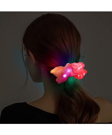 8 Pcs LED Scrunchies for Women - Colorful Glow Hair Bands | Light Up Hair Tie for Girls - Multi Light Modes for Halloween Rave Party - Buy Online on GoSupps.com