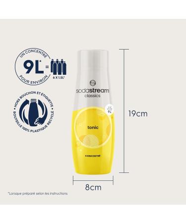 SodaStream Tonic Concentrate for Sparkling Water and Soda Machine | Prepare Up to 9 Litres of Tonic in Seconds 440ml (Pack of 6) - Buy Online on GoSupps.com