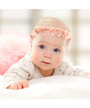Baby Girl Flower Headbands - 6 Pack Hair Accessories for Newborns | Perfect for Parties Weddings & Baptism - Buy Online on GoSupps.com