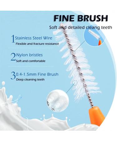 Bmeigo Interdental Brushes - 60 pcs 6 Sizes Orthodontic Toothbrush with Case for Braces & Space Cleaning - Buy Online on GoSupps.com
