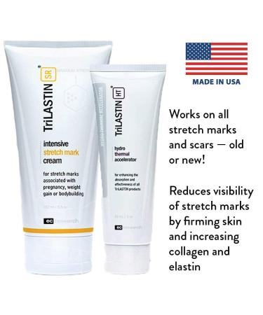 TriLASTIN-SR Intensive Stretch Mark Cream Bundle | Fast-Acting Remover with Accelerator | Hypoallergenic & Paraben-Free - Buy Online on GoSupps.com