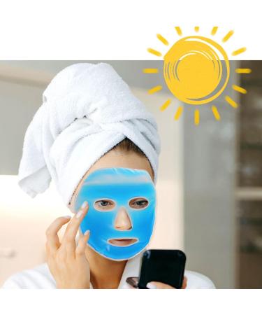 Cold Face Mask Hot and Cold Gel Face Mask Skin-Friendly Multifunctional for Puffy Eyes with Adjustable Elastic Strap Reusable - Buy Online on GoSupps.com