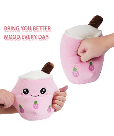 Anboor Bubble Tea Plush Pillow - Strawberry 25cm | Cute and Soft Stuffed Animal Toy for Kids | Perfect Gift for Baby and Children - Buy Online on GoSupps.com