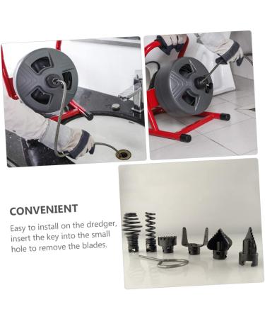 COOLHIYA 7pcs Pipe Cleaner Cleaning Tools Household Cleaner toliet Bowl Cleaner Toilet Parts Coil Springs Practical Toilet Cleaners to Rotate Manganese Steel Drainage Floor Drain - Buy Online on GoSupps.com