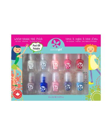 SuncoatGirl Water-Based Nail Polish Kit Flare & Fancy 10 Pieces