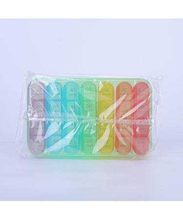 7-Day Pill Organizer with 4 Compartments - Large Portable Medication Box for Tablets | Removable Green Housing | Ideal for Daily Dose Management - Buy Online on GoSupps.com