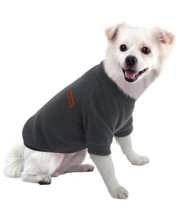 Hualisiji dog sweater fleece dog sweater small dogs warm dog sweatshirt warm and light with a soft texture easy to wear and light colors (XL gray) XL gray - Buy Online on GoSupps.com