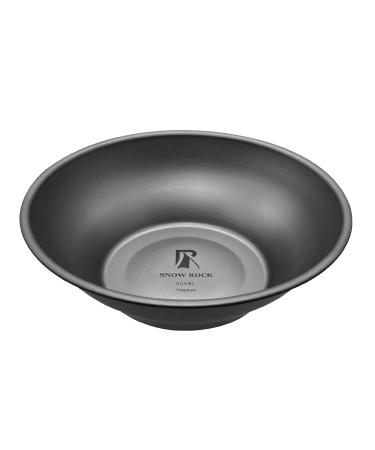 Snow Rock 500ml Titanium Camping Bowl Dia 160mm 72.5grams Titanium Pan Plate Dish Portable Tableware Cookware for Camping Hiking Travelling Backpacking Outdoor 500ML bowl Style B