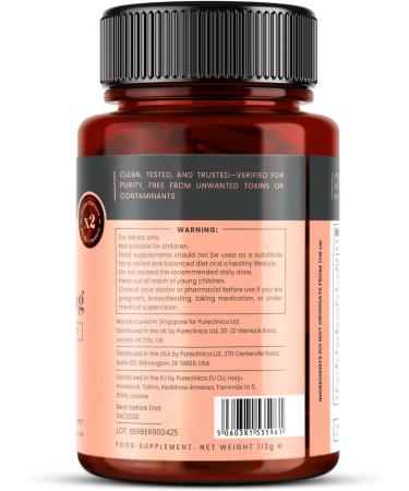 pureclinica Double Strength Berberine Complex 700mg Active Berberine Dihydroberberine Ceylon Cinnamon Milk Thistle 60 Caplets High Absorption 2 Month Supply - Buy Online on GoSupps.com